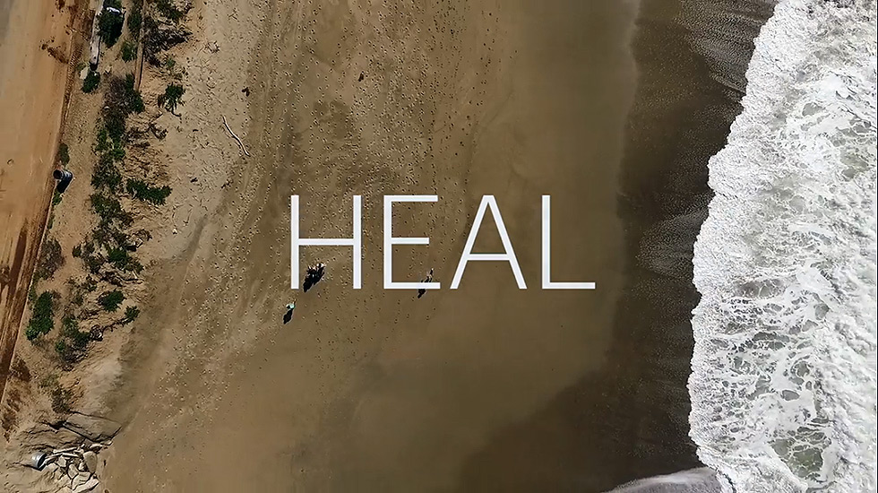 Tela de abertura do documentário "Heal"