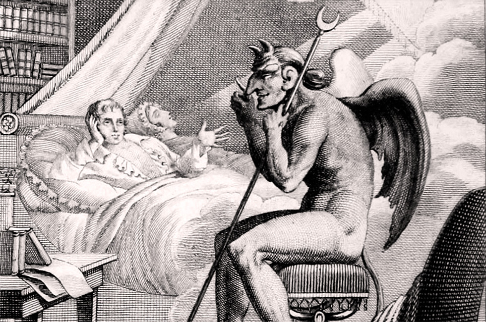 Ilustração antiga de superstição