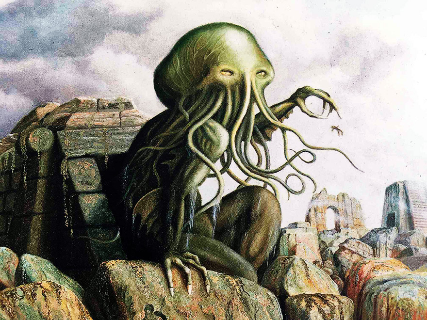 Ilustração da capa de O Chamado de Cthulhu