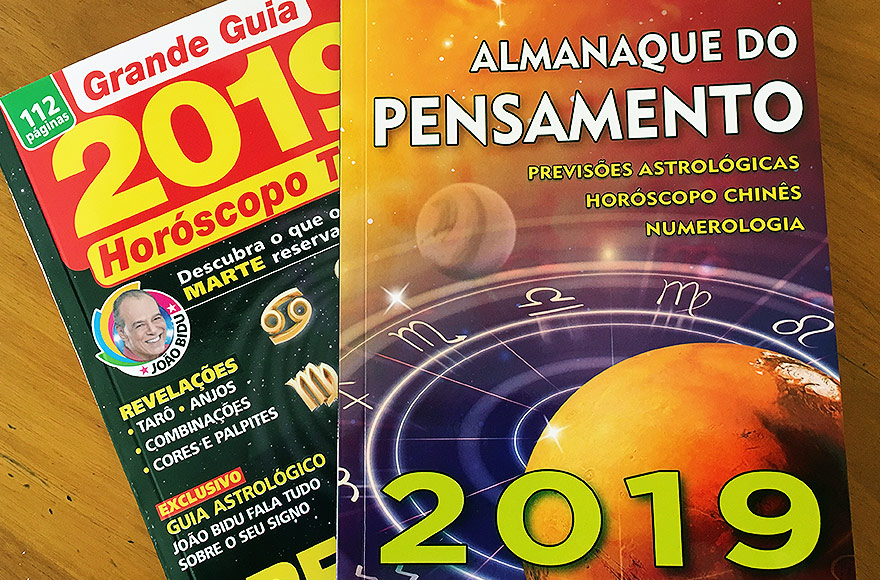 Capas de revistas com previsões para 2019