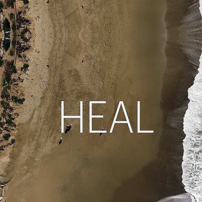 Tela de abertura do documentário "Heal"