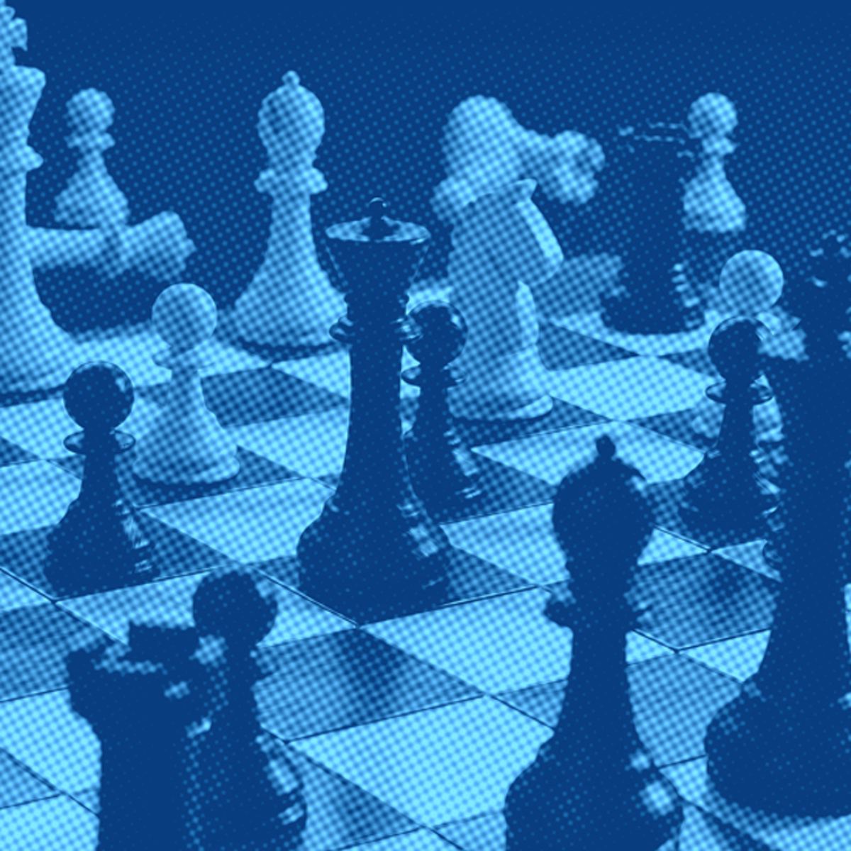 peças num tabuleiro de xadrez