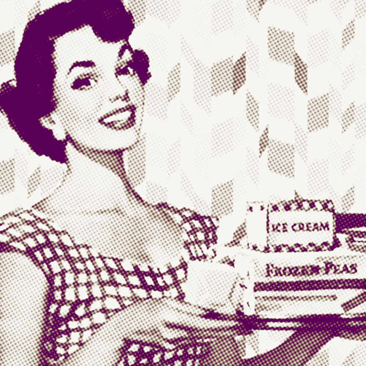 estereótipo feminino em anúncio dos anos 1950