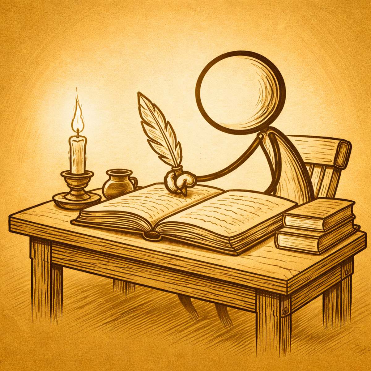 escritor em escrivaninha