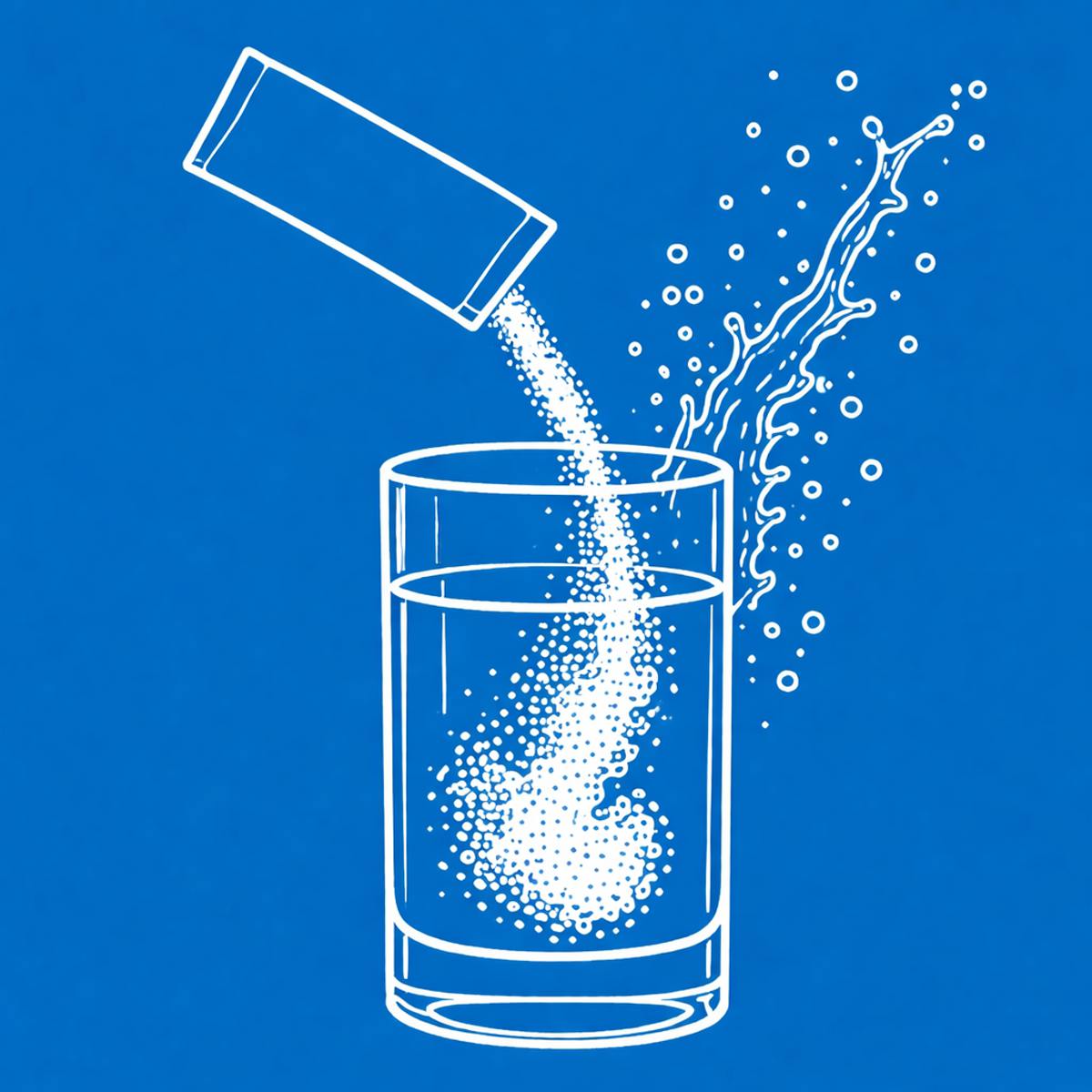 pó de colágeno na água