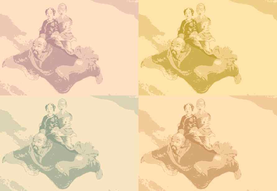 Ilustração de conto de fadas chinês