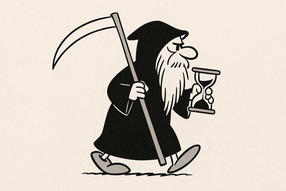 Cartum com a imagem tradicional do Tempo