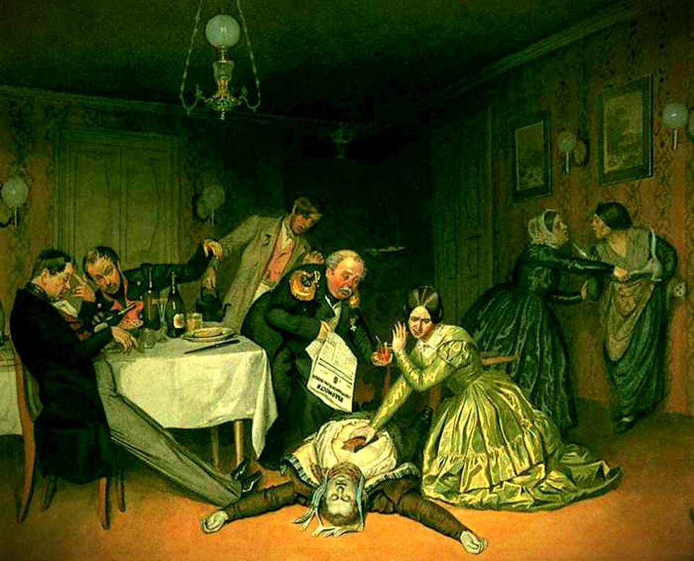 Pintura do século 19 mostra morte por cólera