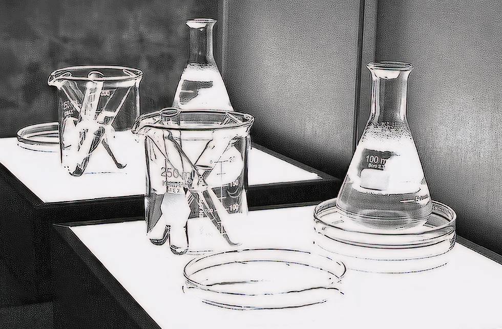 vidros de laboratório
