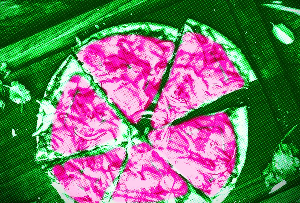 pizza bicolor