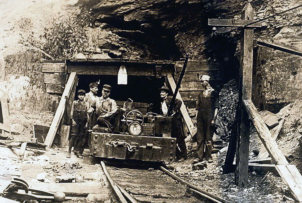 Antiga mina de carvão nos Estados Unidos