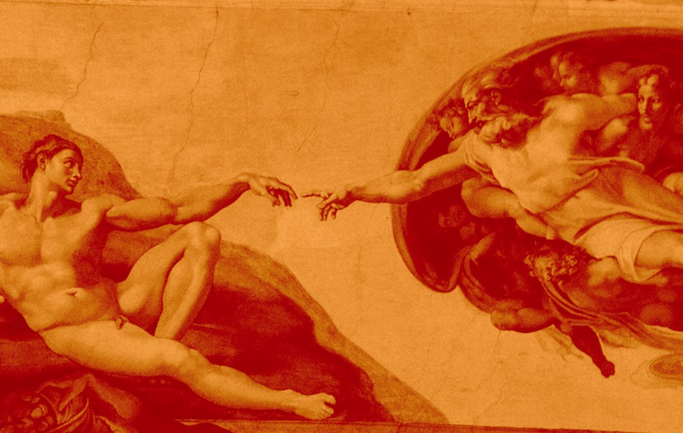 criação do homem, segundo Michelangelo