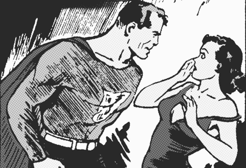 Superman e Louis Lane - Arte IQC sobre desenho de Joe Shuster