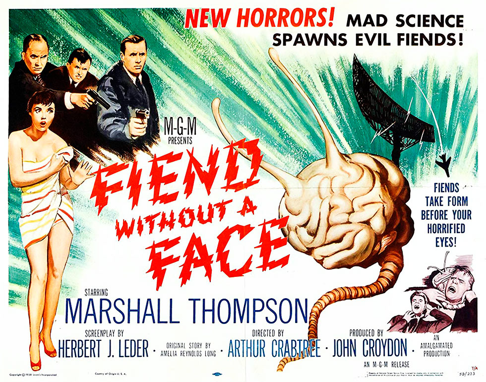 Cartaz do filme britânico "O Horror Vem do Espaço" (1958)