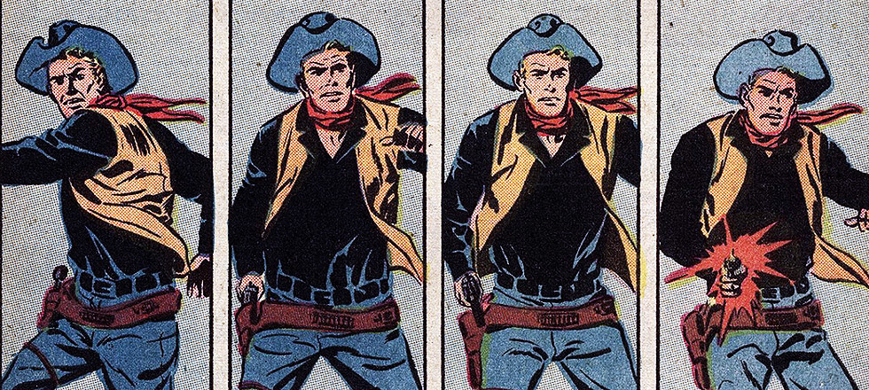 Sequência da HQ "Billy the Kid", da Charlton Comics (1958)